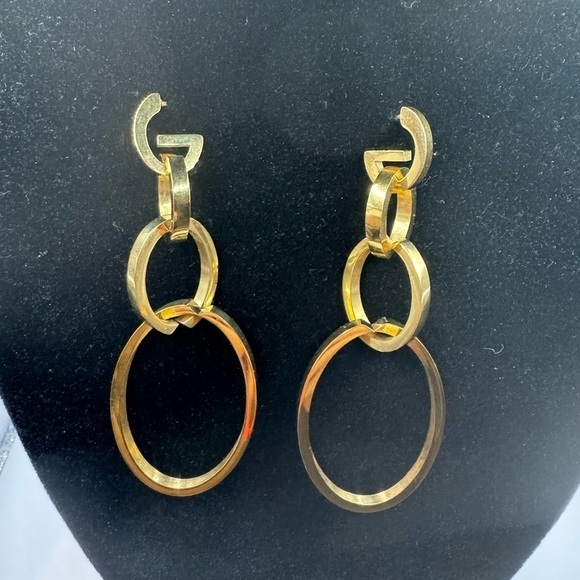 Rachel Zoe by Curateur triple hoop earrings 4 in 1 - Picture 8 of 8